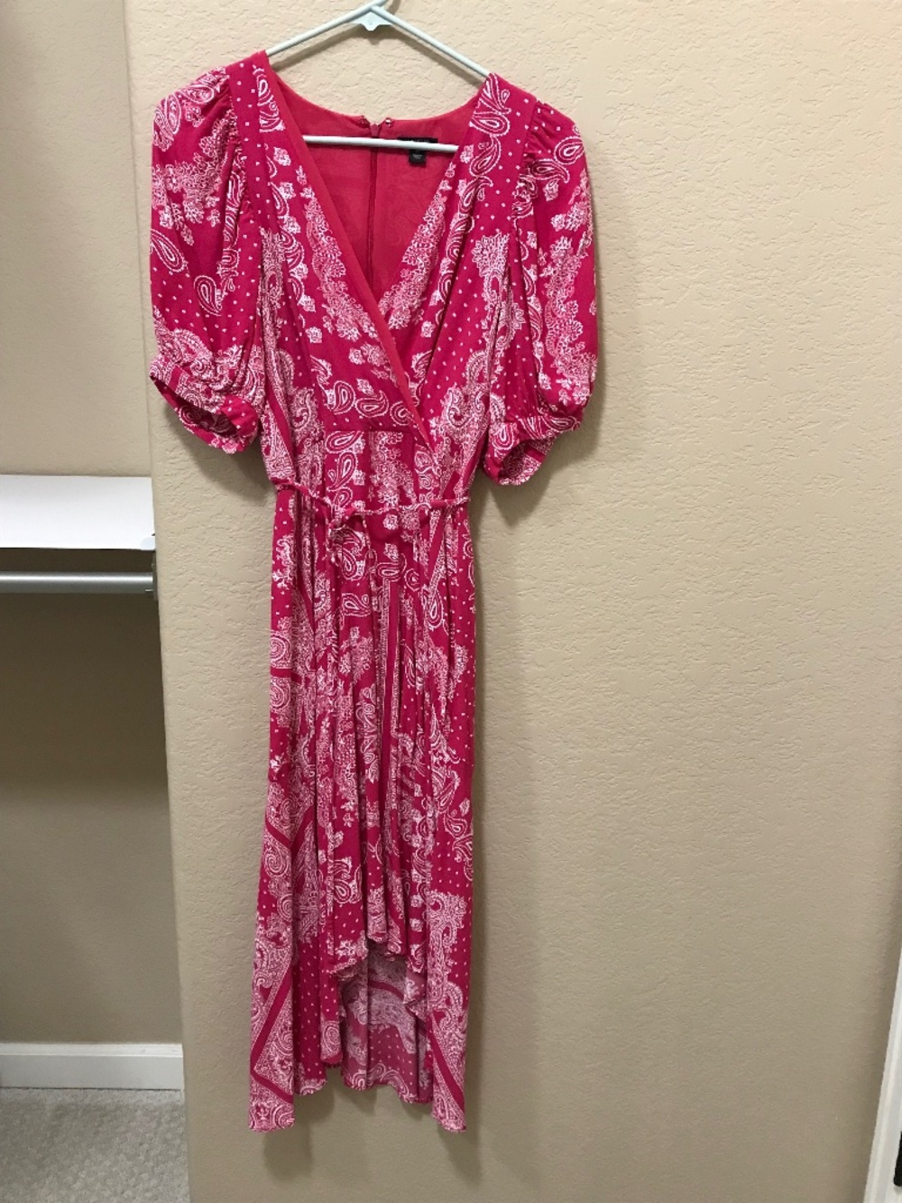 Ann Taylor Pink Hi-Lo Feminine Dress